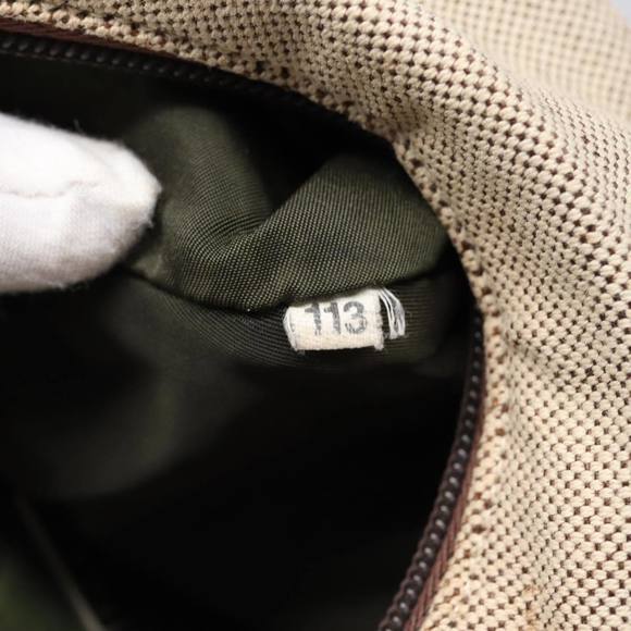 PRADA Hand Bag Canvas Beige Auth 87677 - Picture 12 of 16